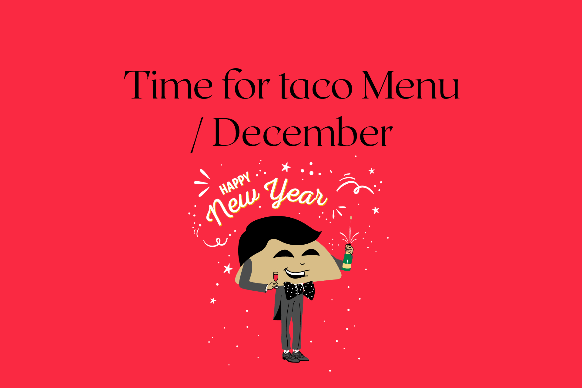 Time for taco Menu / December