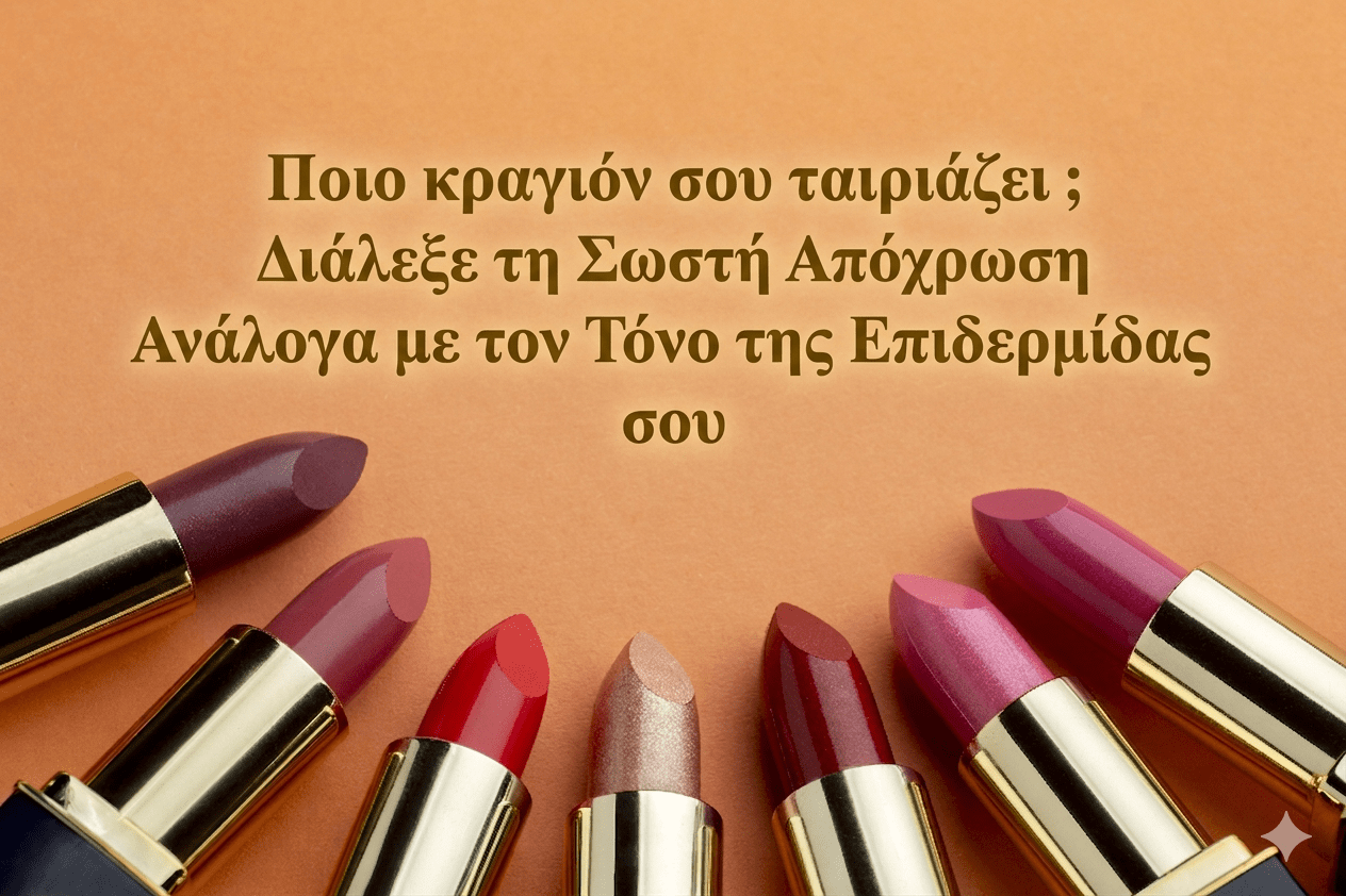 Ποιο Κραγιόν σου Ταιριάζει; Διάλεξε τη Σωστή Απόχρωση Ανάλογα με τον Τόνο της Επιδερμίδας σου