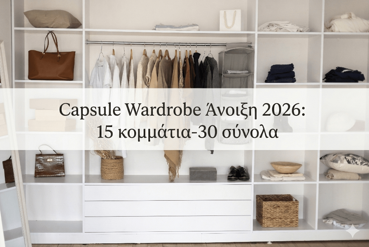 Capsule Wardrobe Άνοιξη 2026: 15 κομμάτια-30 σύνολα
