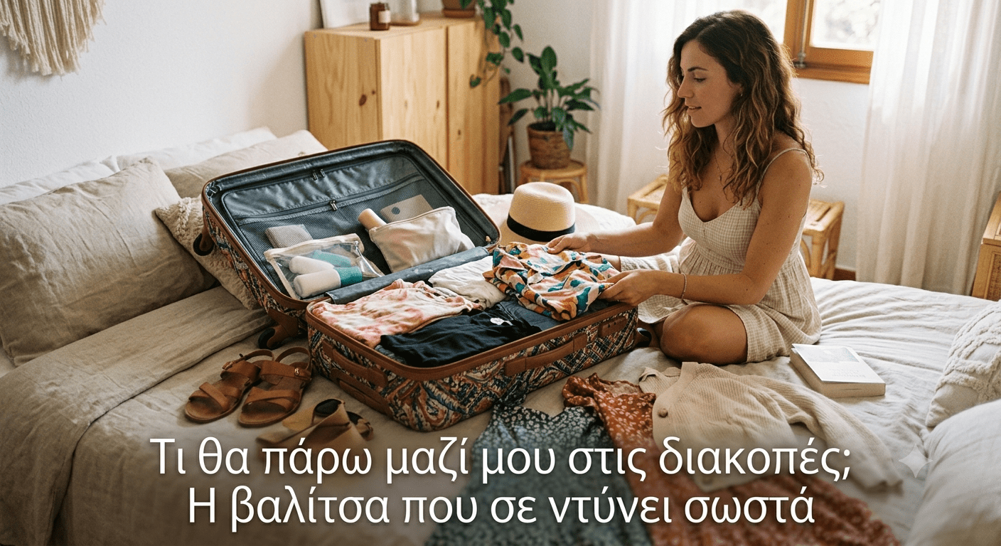 Τι θα πάρω μαζί μου στις διακοπές; Η βαλίτσα που σε ντύνει σωστά